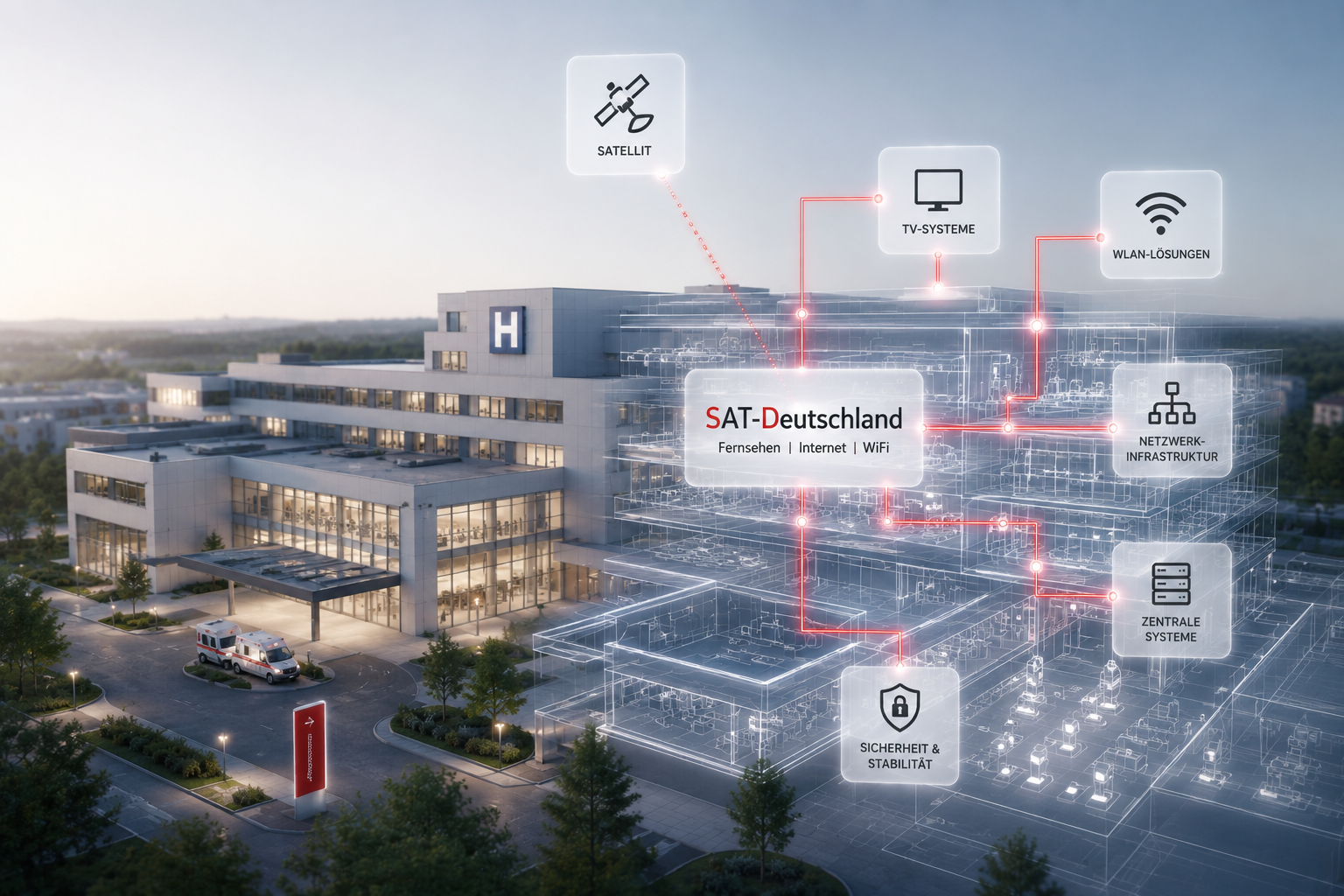 Patchfeld und Netzwerkkomponenten als Bild für technische Infrastruktur