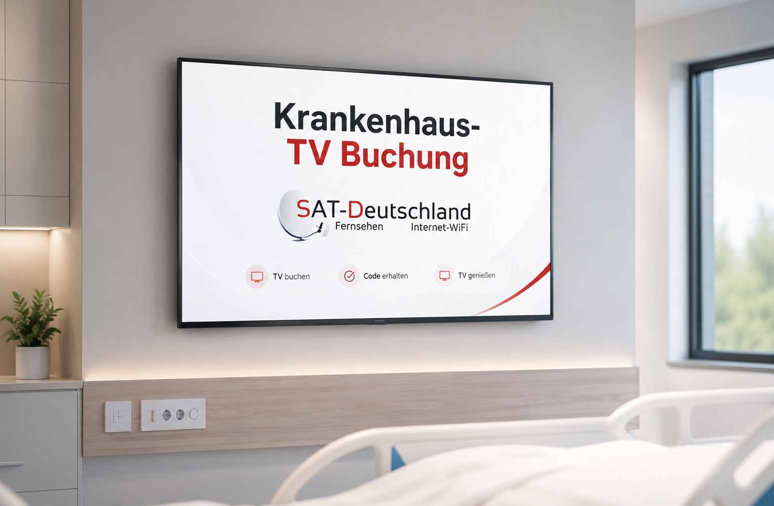 Klinik-TV und Betreiber-Service in einer realen Klinik